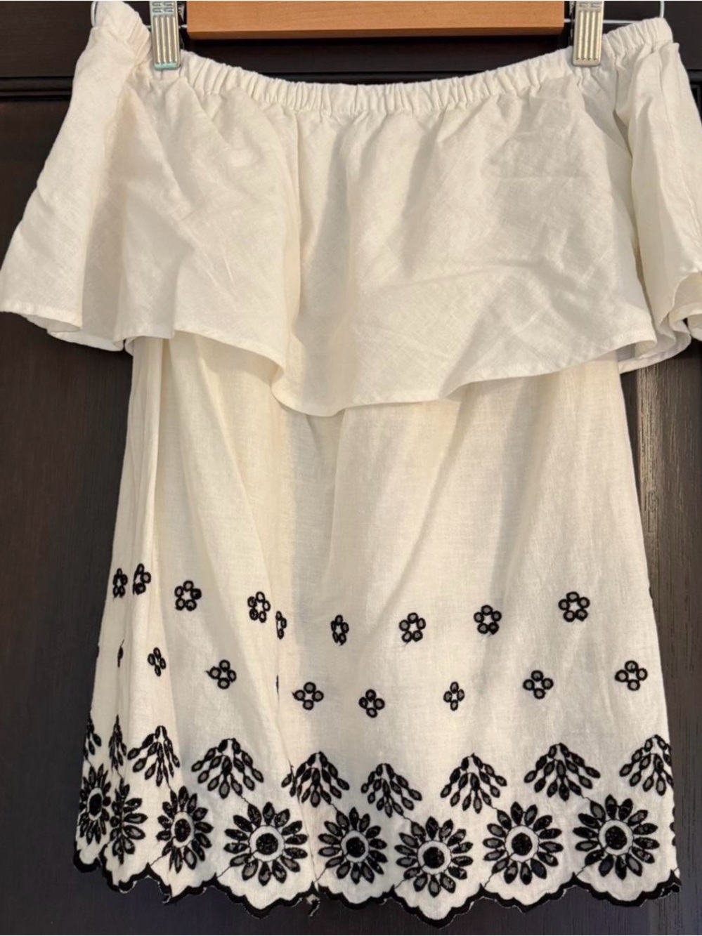 Old Navy embroidered off the shoulder top
